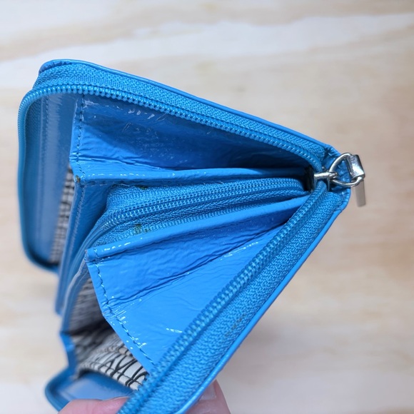 HOBO Turquoise Leather Zip Around Wallet Continental Organizer aqua - Picture 13 of 16